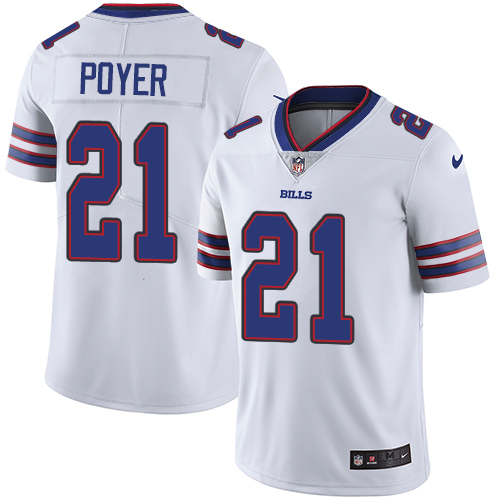 Nike Bills #21 Jordan Poyer White Men's Stitched NFL Vapor Untouchable Limited Jersey - Click Image to Close
